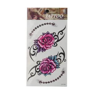 تتو موقت طرح گل تریبال و مروارید 306