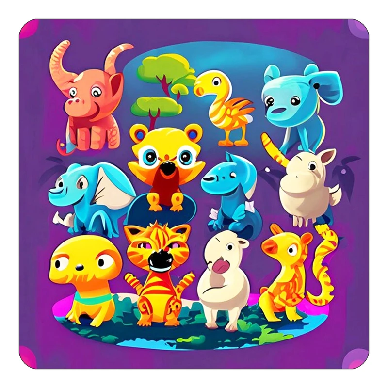 مگنت کاکتی طرح حیوانات رنگی مدل mp25685