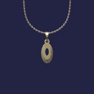 گردنبند طلا 18 عیار زنانه مدوپد مدل هندسی کد Z2-1-1184