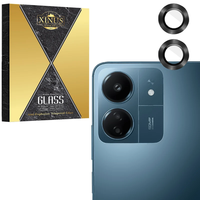 محافظ لنز دوربین فلزی  ژینوس مدل XRING مناسب برای گوشی موبایل شیائومی Redmi 13C 4G / Poco C65
