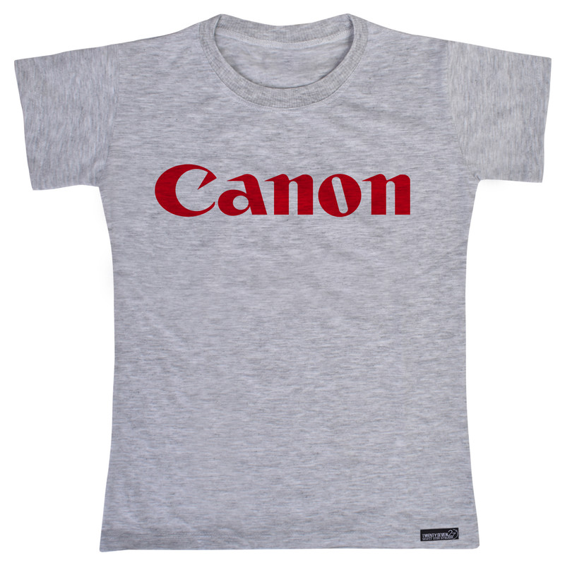 تی شرت آستین کوتاه دخترانه 27 مدل Canon Logo کد MH662