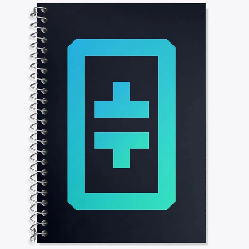 دفتر زبان 50 برگ خندالو مدل دو خط طرح ارز دیجیتال تتا کد 4071