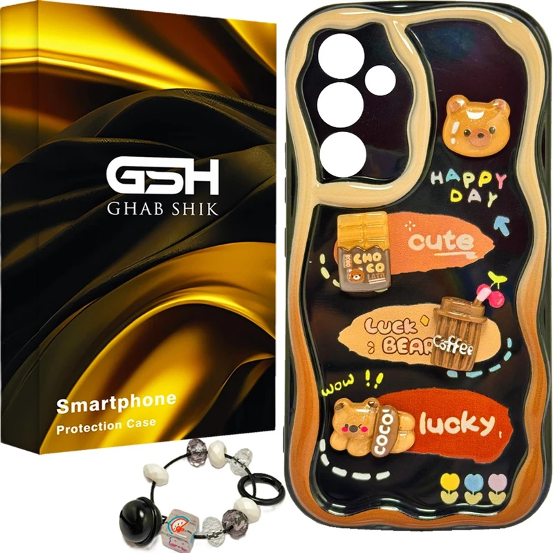 کاور قاب شیک طرح آبنباتی  مناسب برای گوشی موبایل سامسونگ Galaxy A54 / A54 به همراه بند و آویز