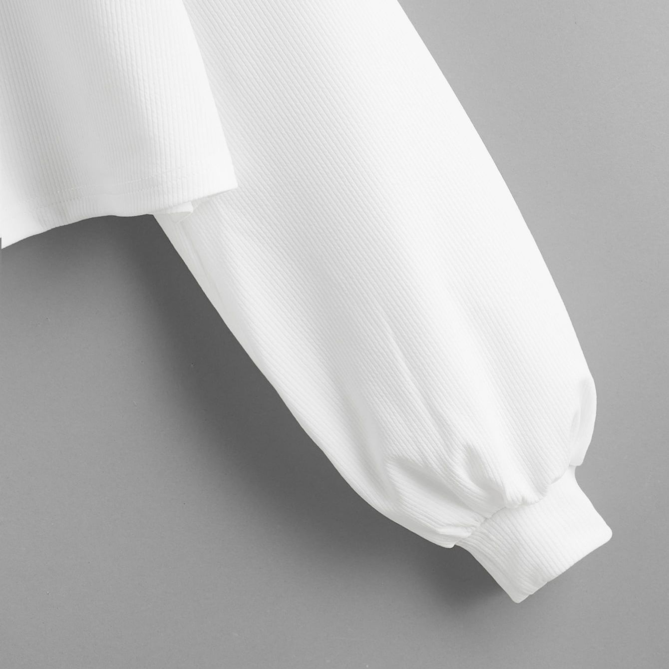 کراپ‌تی شرت آستین بلند زنانه آرمادیا مدل کبریتی -  - 3