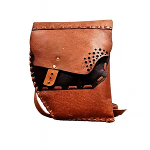 کیف چرمی طرح تریشه دوزی دایره ای مدلF4