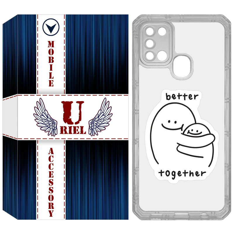 کاور یوریل مدل Clear کد 90 طرح Together مناسب برای گوشی موبایل سامسونگ Galaxy A21S