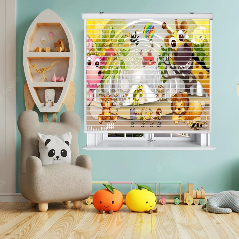 پرده زبرا زیو مدل  K3093 سایز 150x150 سانتی متر