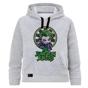 هودی پسرانه طرح جوکر کد J120 رنگ طوسی