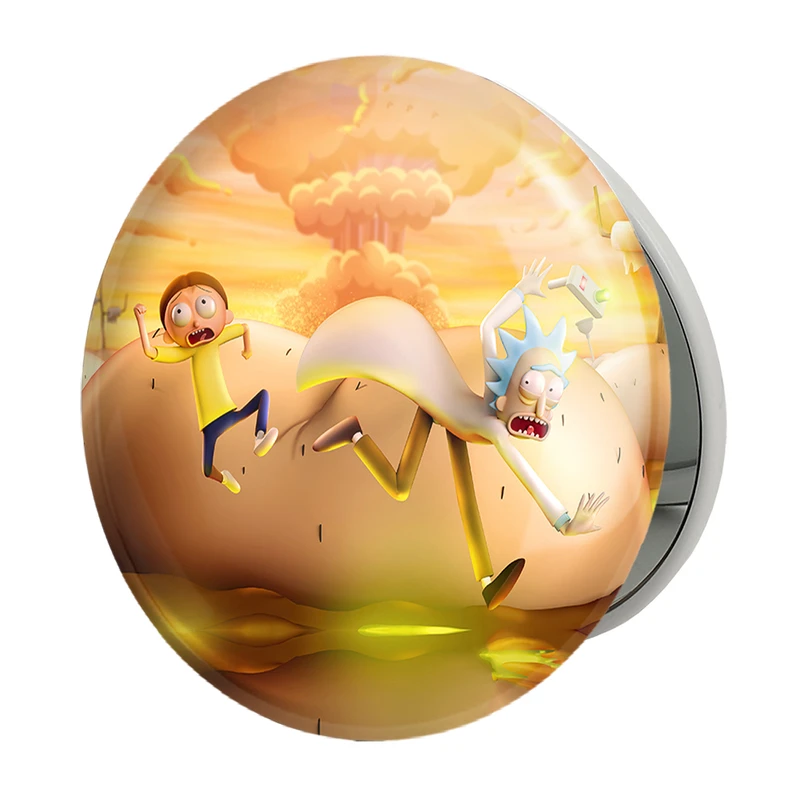 آینه جیبی خندالو طرح انیمیشن ریک و مورتی Rick and Mort مدل تاشو کد 26386 
