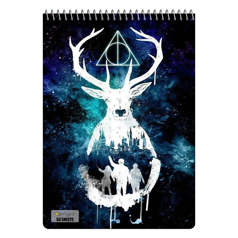 دفتر نقاشی 50 برگ سیمی کارنیکا طرح هری پاتر Harry Potter کد 73754