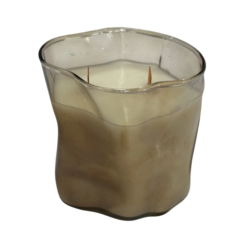 شمع معطر مدل گیاهی طرح دفرمه رایحه گل های بهاری    
