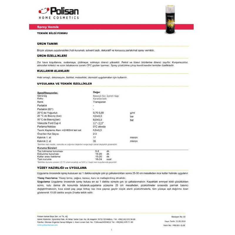 اسپری بیرنگ جلا دهنده و آبگریز کننده پولیسان  کد WF24 حجم 400 میلی لیتر