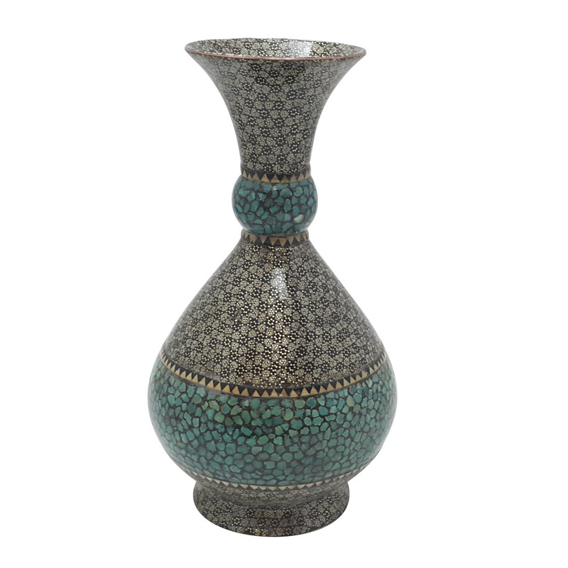 گلدان خاتم کاری مدل فیروزه کد 010