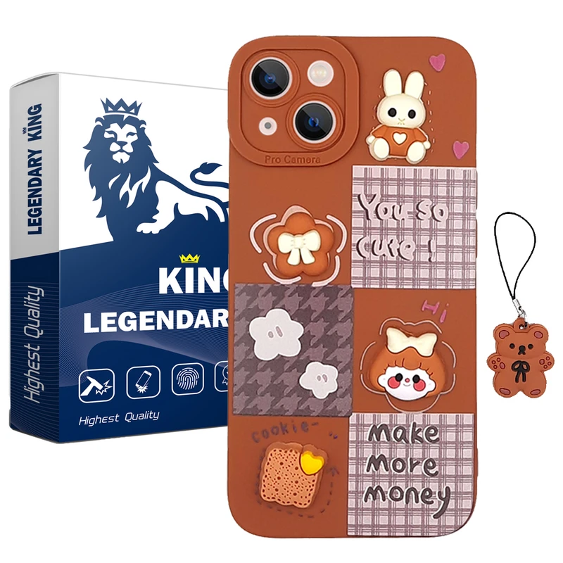 کاور لجندری کینگ مدل KUTEKOOCIE مناسب برای گوشی موبایل  اپل IPhone 14 pro  به همراه بندآویز
