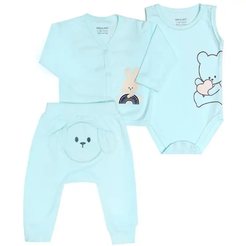 ست 3 تکه لباس نوزادی ریکالاکو مدل میشا