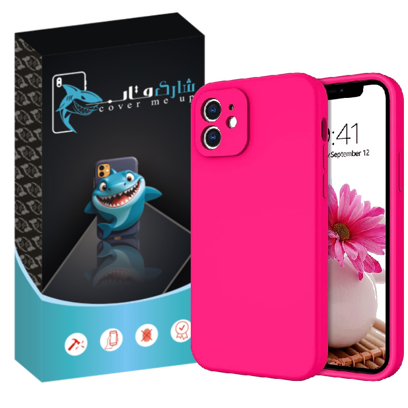 کاور شارک قاب مدل سیلیکونی پاک کنی 2 مناسب برای گوشی موبایل اپل iPhone 12