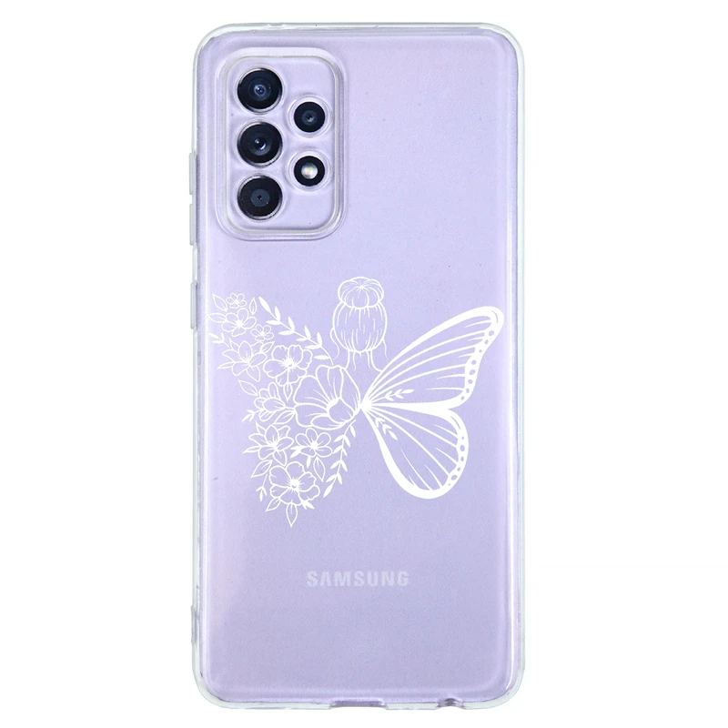 کاور مگافون طرح دختر پروانه ای مدل C53-W مناسب برای گوشی موبایل سامسونگ Galaxy A52 4G / 5G