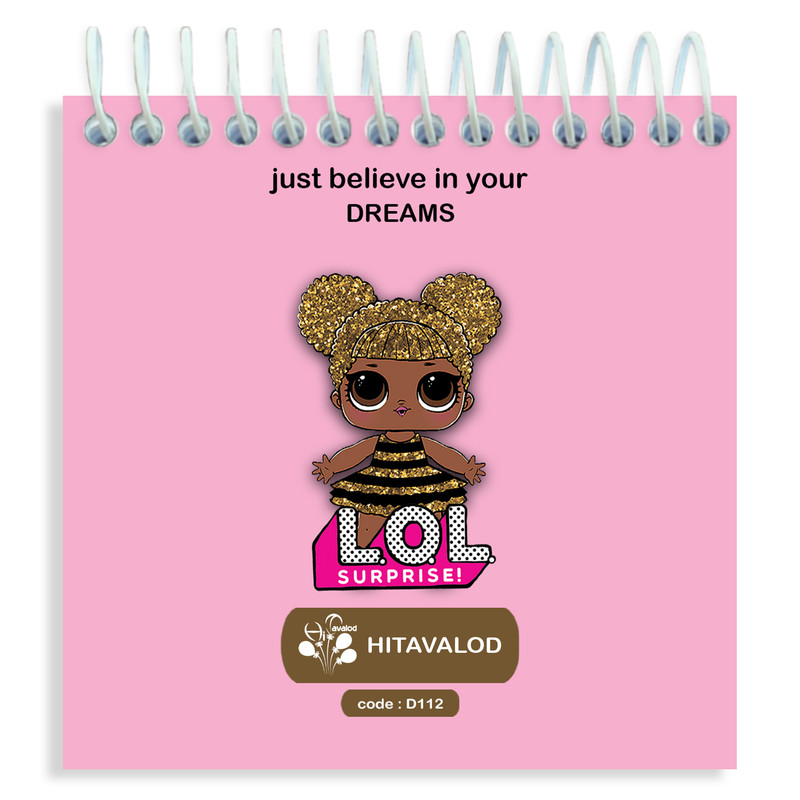 دفترچه یادداشت 60 برگ مدل ال او ال کدD112