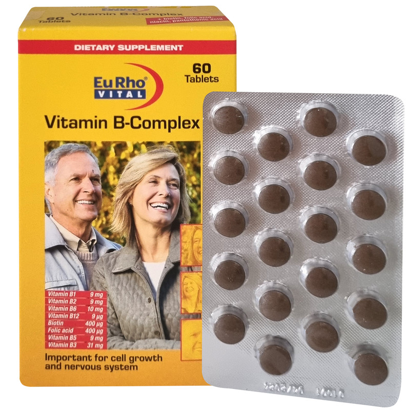قرص ویتامین ب کمپلکس یوروویتال بسته 60 عددی