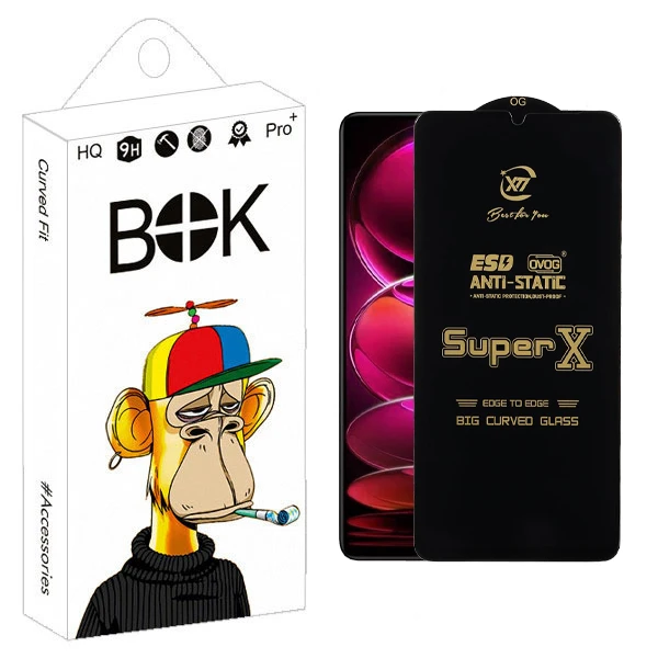 محافظ صفحه نمایش بوک مدل SuperX Touch مناسب برای گوشی موبایل شیائومی Redmi Note 12 Pro 5G / 12 Pro Plus / 13 Pro 4G / Poco F3 GT / F4 GT / Note 12 Turbo / X5 Pro / F5 / Note 13R Pro / M6 Pro