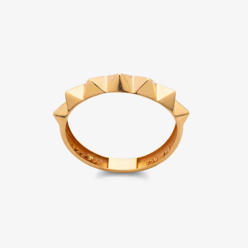 انگشتر طلا 18 عیار زنانه ماوی گالری مدل پیرامید سایز 54