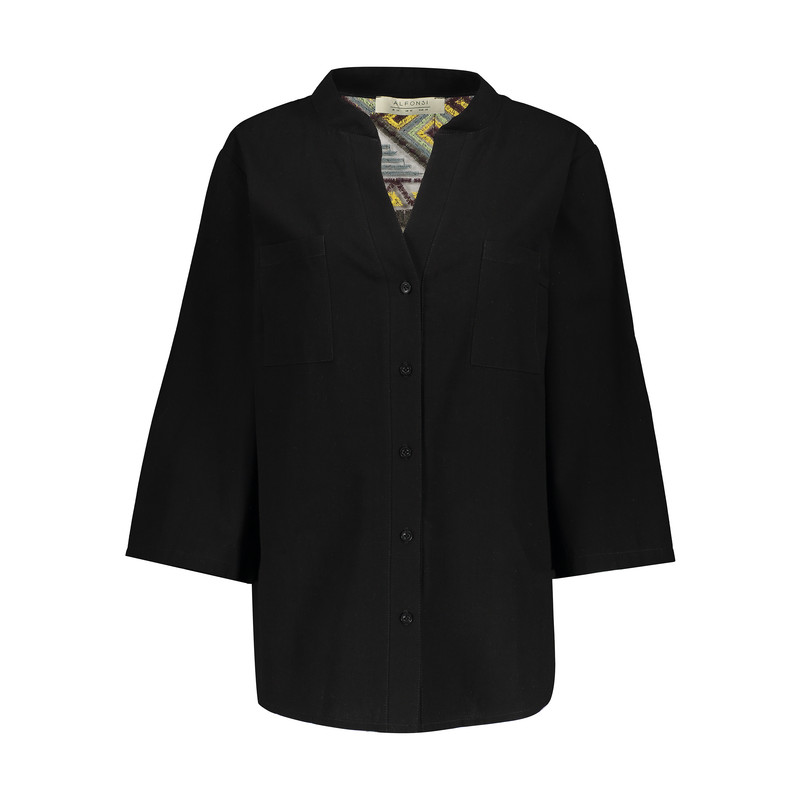 مانتو زنانه آلفونسی مدل W2130001SH-BLACK