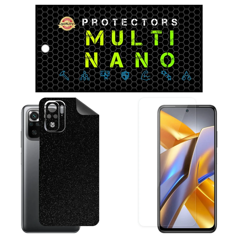 محافظ صفحه نمایش مولتی نانو مدل X-SFG مناسب برای گوشی موبایل شیائومی Poco M5S به همراه برچسب پوششی