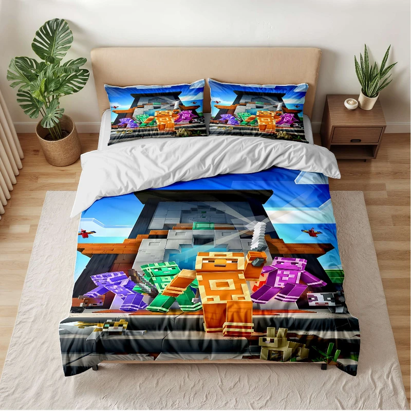 سرویس خواب 1 نفر 5 تکه مدل ماینکرافت کد minecraft 064