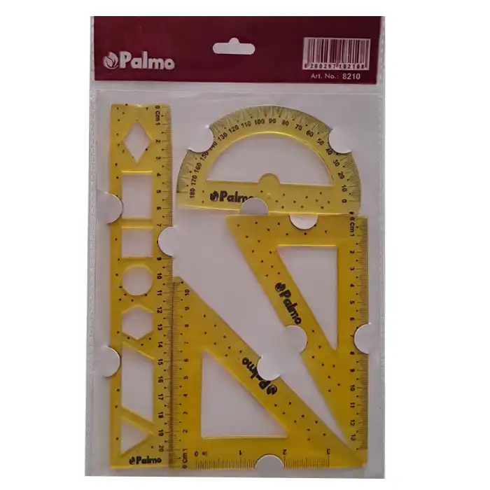 ست خط کش پالمو مدل ژله ای بسته 4 عددی