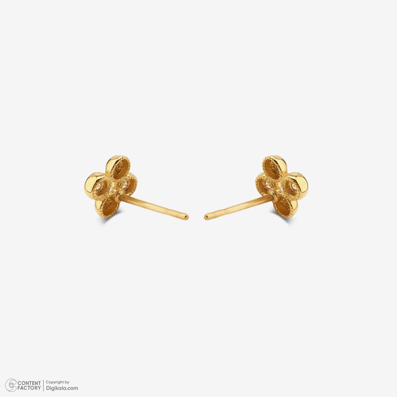 گوشواره میخی طلا 18 عیار زنانه روبی آرت گالری مدل 61172 -  - 3