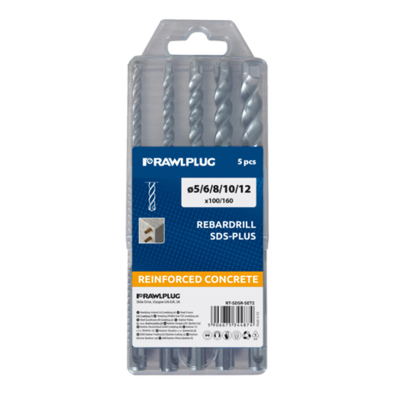 مته چهارشیار رولپلاگ مدل RT-SDSR-SET مجموعه 5 عددی