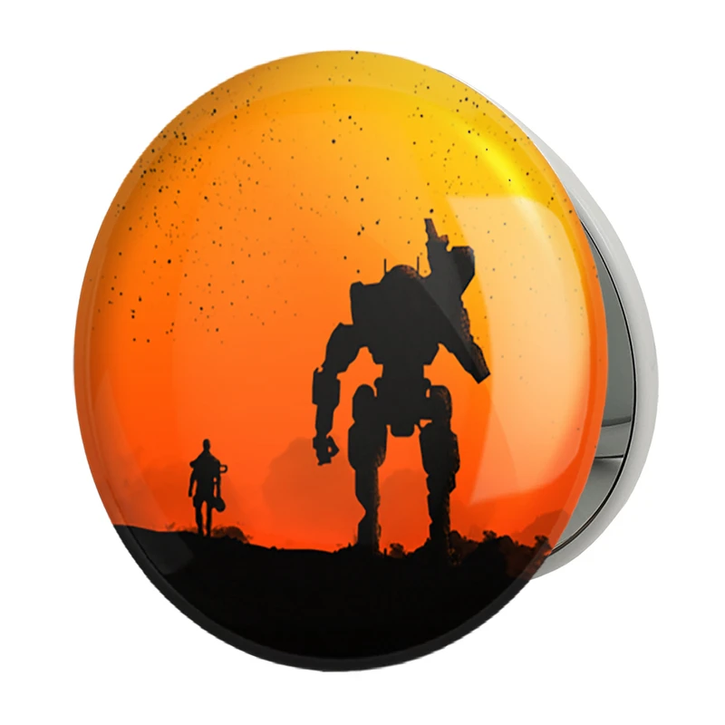 آینه جیبی خندالو طرح بازی تایتان فال (Titanfall) مدل تاشو کد 32586