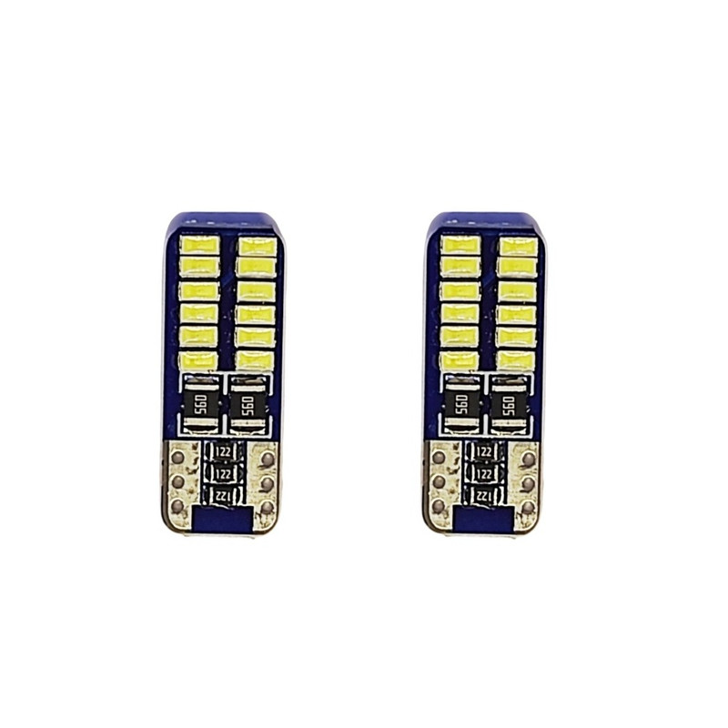 لامپ چراغ خودرو مدل ال ای دی سکن کد 24smd پایه T10 بسته 2 عددی