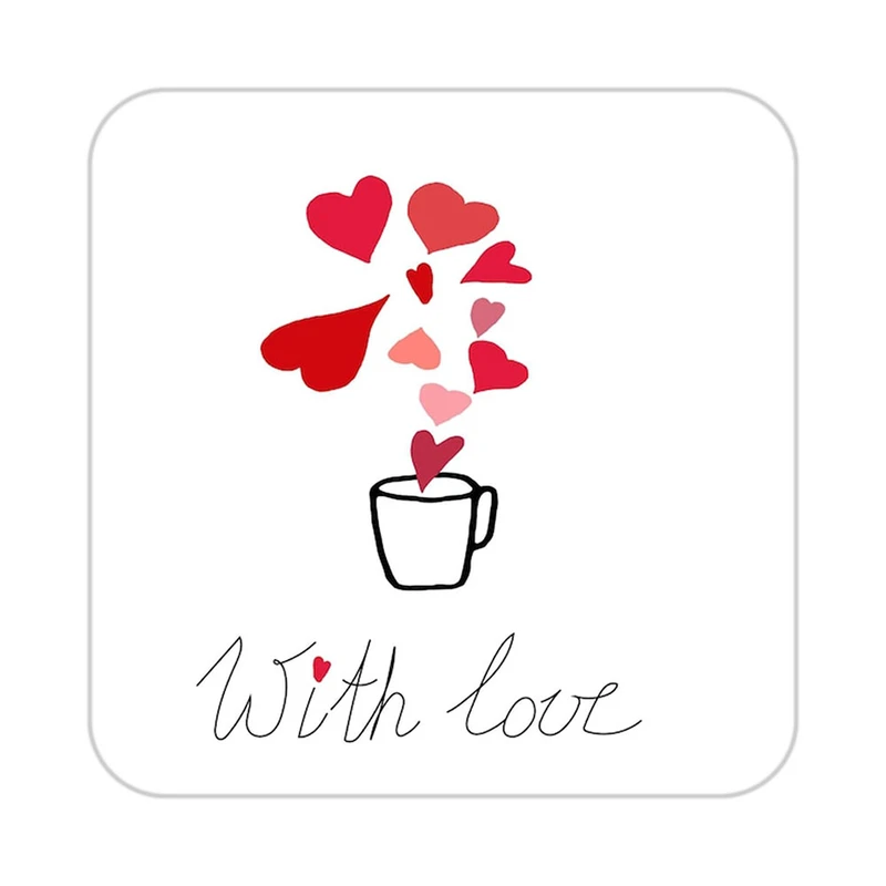 زیر لیوانی کاکتی طرح عاشقانه مدل mp40383