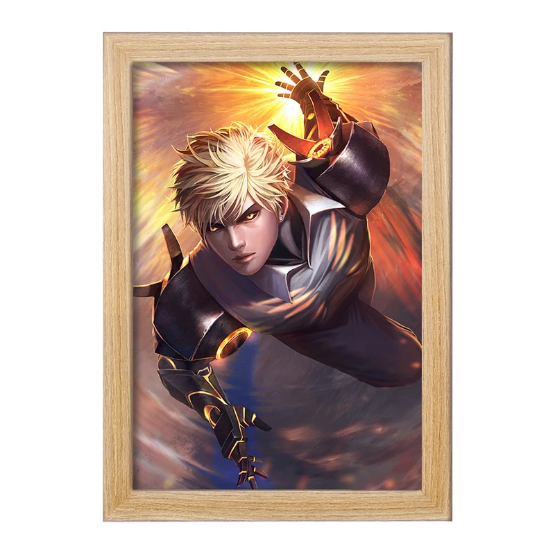 تابلو خندالو مدل جنوس انیمه مرد تک مشتی One Punch Man  کد 11391