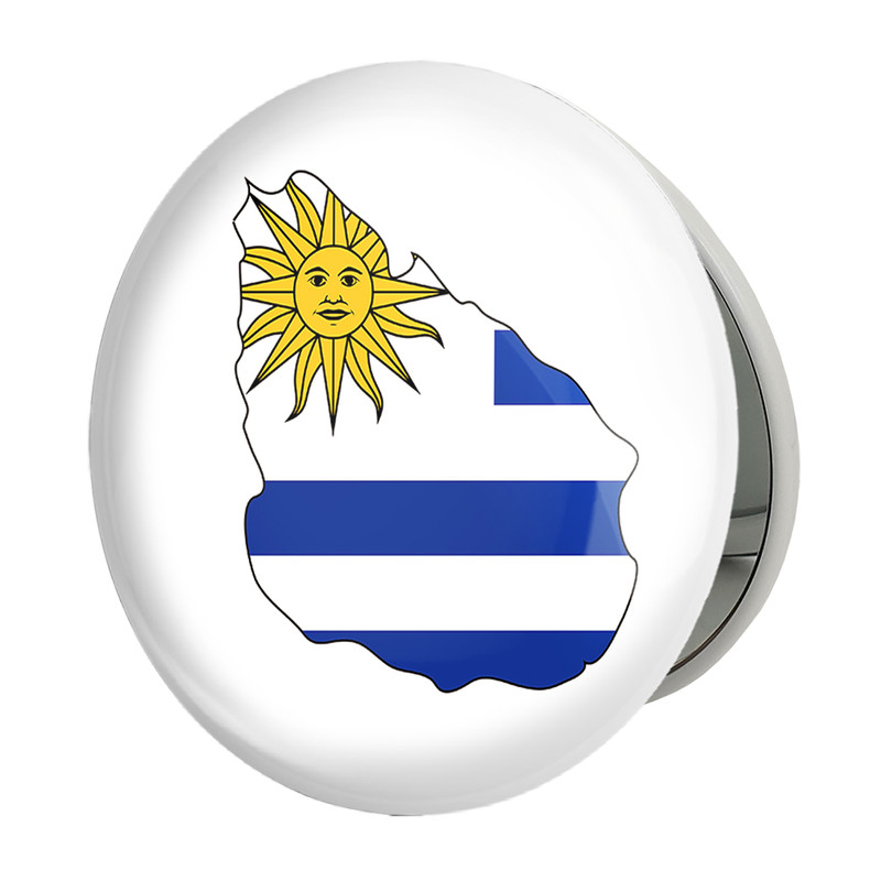 آینه جیبی خندالو طرح پرچم اروگوئه مدل تاشو کد 20565 