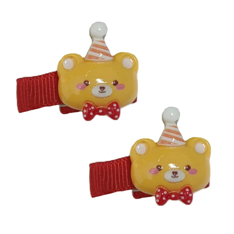 گیره مو دخترانه مدل خرس کد 01 مجموعه 2 عددی