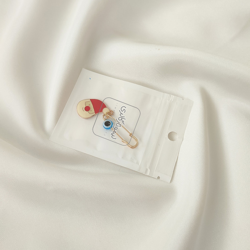 سنجاق سینه دخترانه لیمونار گالری مدل بابا برفی 01