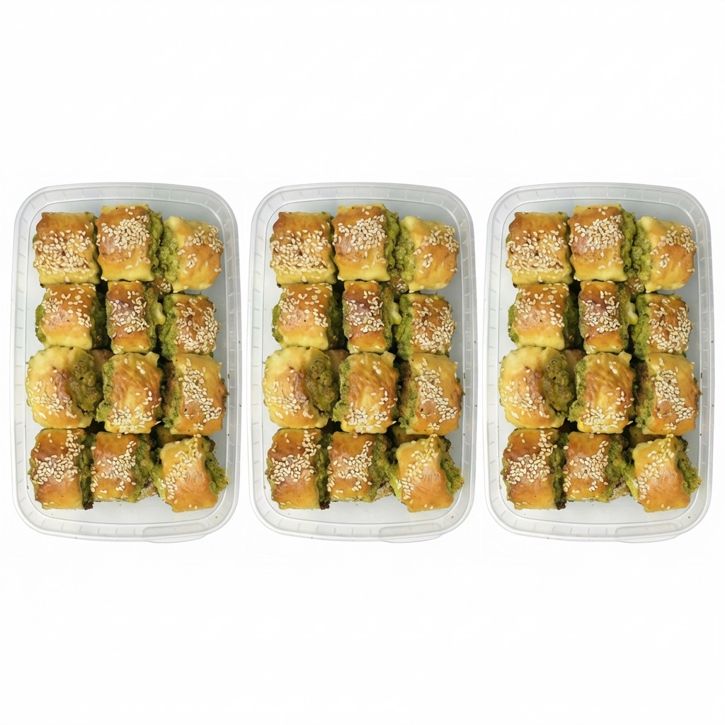 شیرینی سنتی نان نازک پسته‌ای قزوین - 1500 گرم بسته 3 عددی