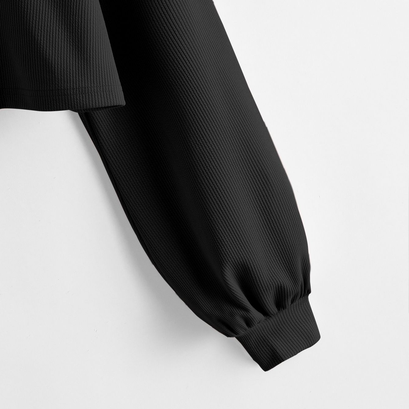 کراپ‌تی شرت آستین بلند زنانه آرمادیا مدل کبریتی -  - 3