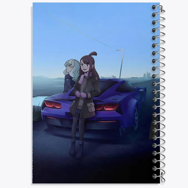 دفتر مشق 100 برگ خندالو طرح اکو و دیانا انیمه جادوگران کوچک Little Witch Academia کد 22934