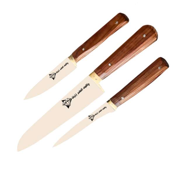 سرویس چاقو آشپزخانه 3 پارچه الماس زنجان مدل 03 سرویس چاقو آشپزخانه 3 پارچه الماس زنجان مدل 03