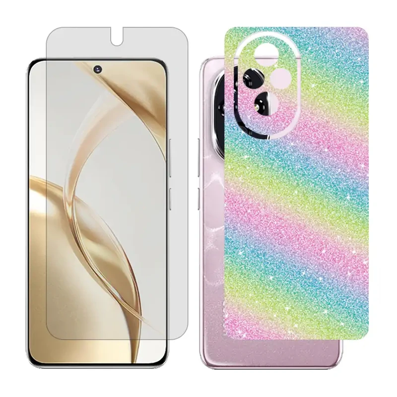 محافظ صفحه نمایش گلس مدل Together مناسب برای گوشی موبایل آنر 200 به همراه برچسب پوششی پشت گوشی