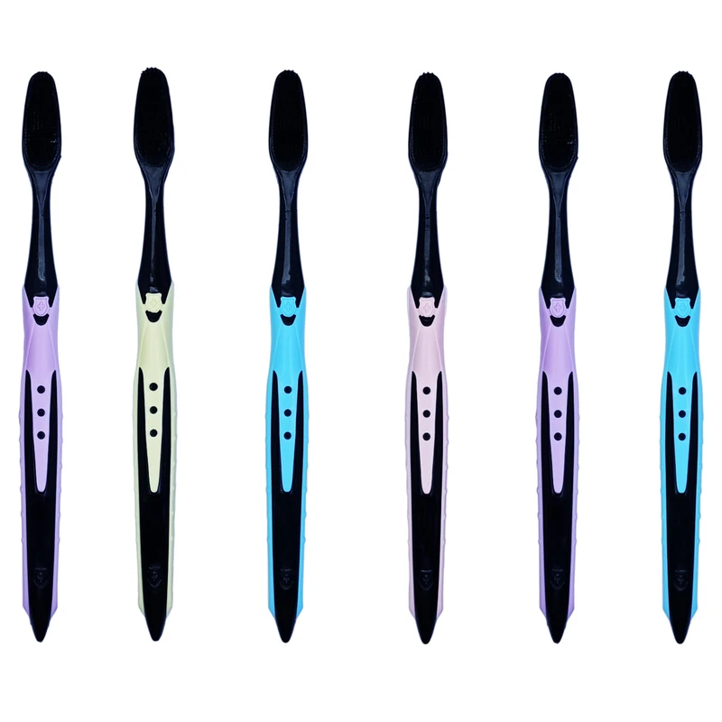 مسواک مکس بیوتی مدل بامبو با برس متوسط مجموعه 6 عددی