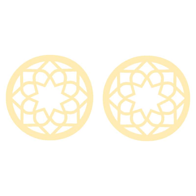 گوشواره طلا 18 عیار زنانه کرابو طرح نقش اسلیمی مدل Kr5163