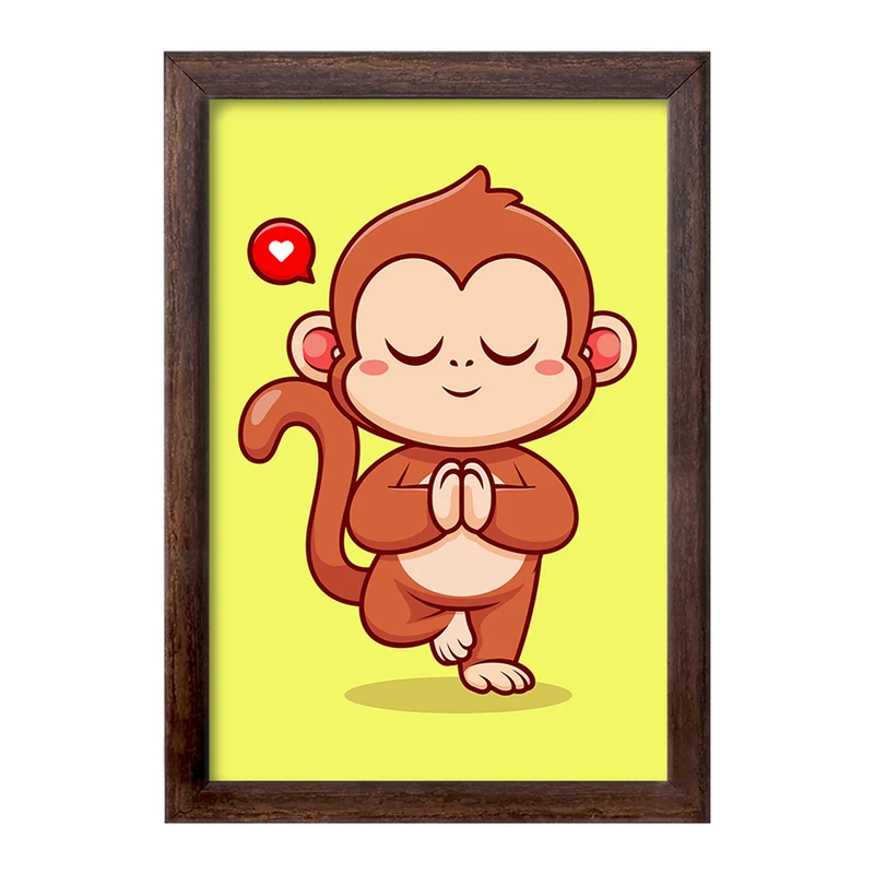 تابلو خندالو طرح حیوانات بامزه میمون کد 29449