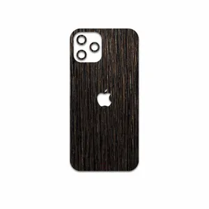 MAHOOT Dark-Gold-Stripes-Wood Cover Sticker for Apple iPhone 12 Pro