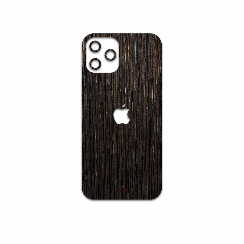 برچسب پوششی ماهوت مدل Dark-Gold-Stripes-Wood مناسب برای گوشی موبایل اپل iPhone 12 Pro