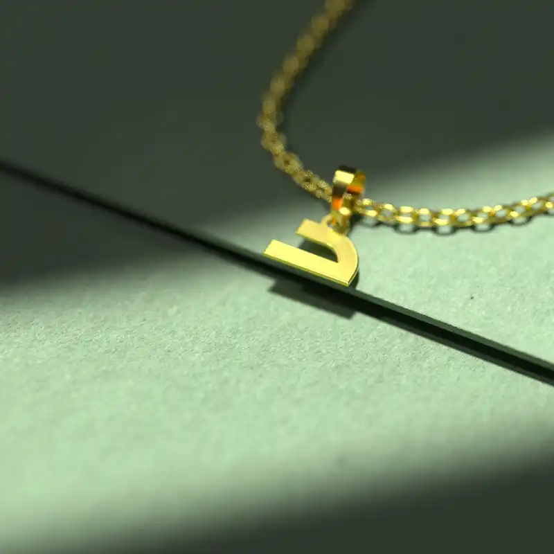 گردنبند طلا 18 عیار زنانه مدوپد مدل حرف د کد I3-1-1566