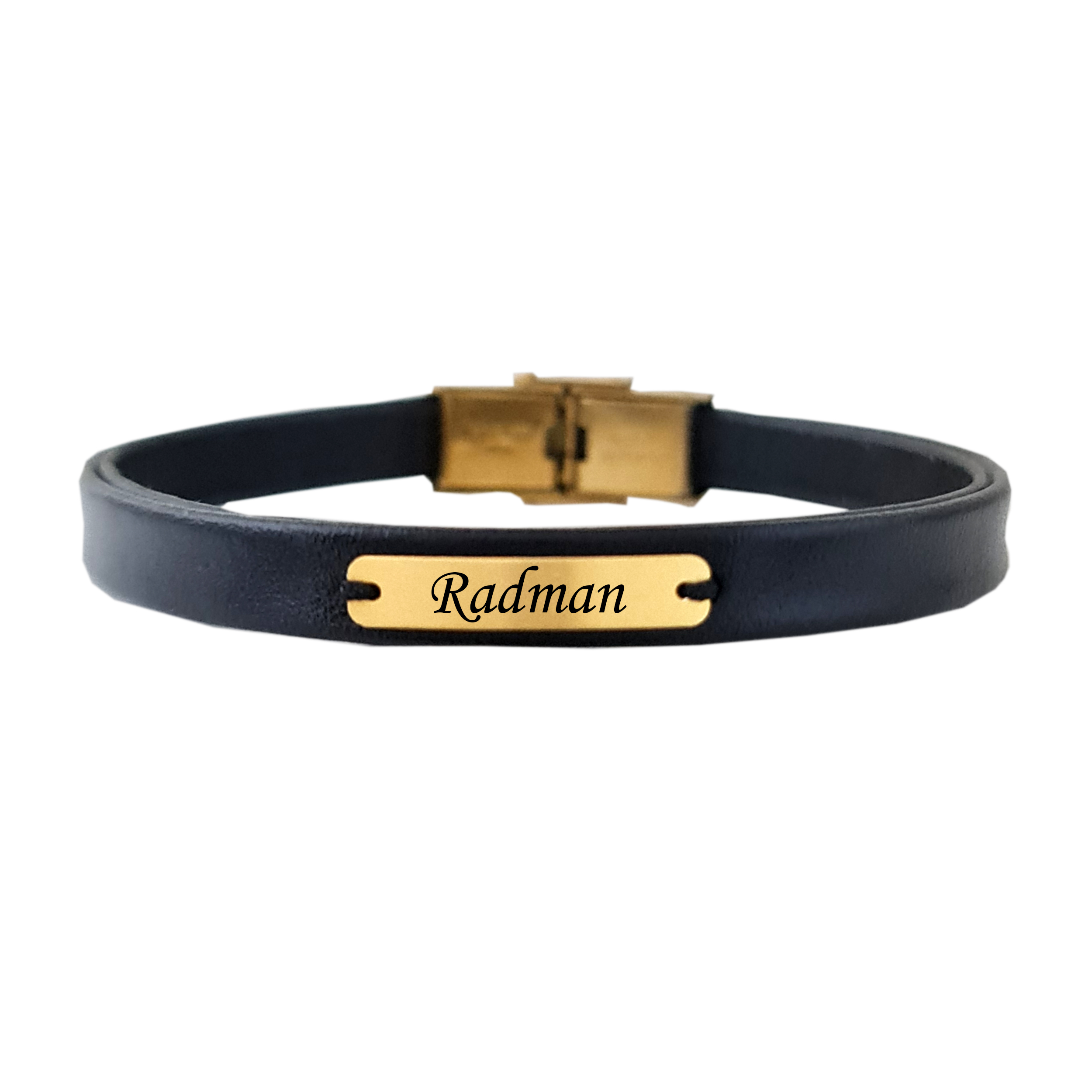 دستبند طلا 18 عیار مردانه لیردا مدل اسم رادمان